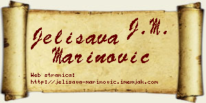 Jelisava Marinović vizit kartica